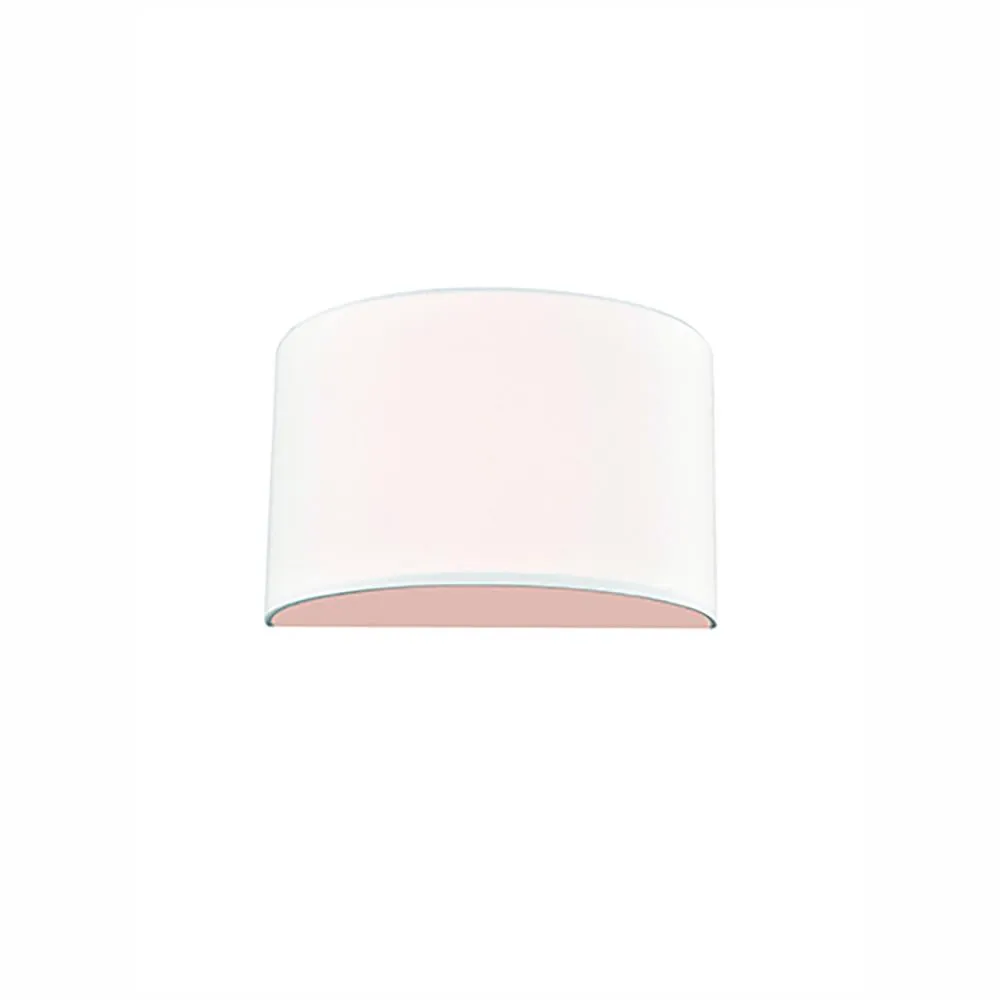 6811/141BW Wall Light with Flush Shade Off-White