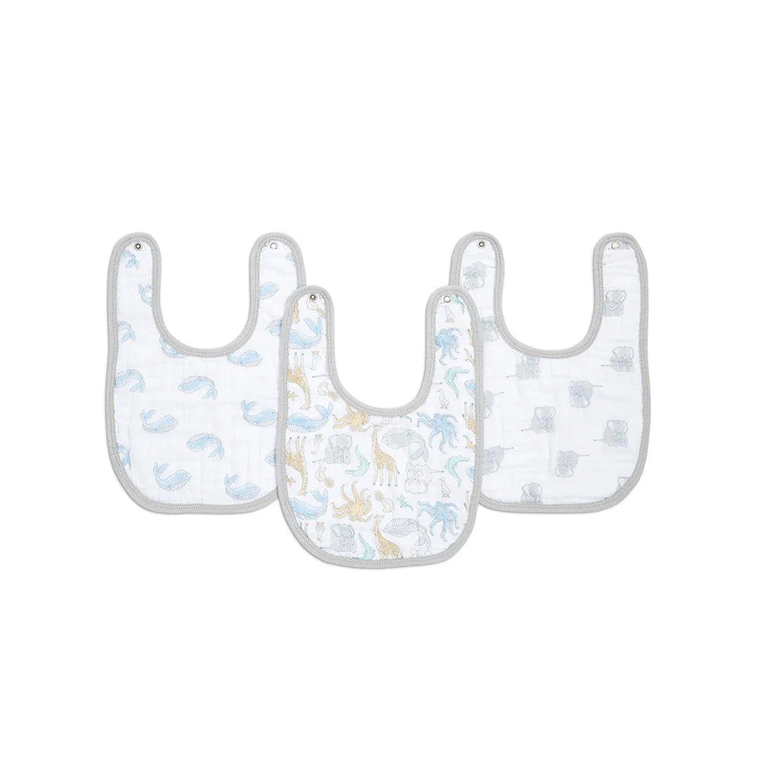 aden   anais Essentials Snap Bibs - Natural History - 3 Pack