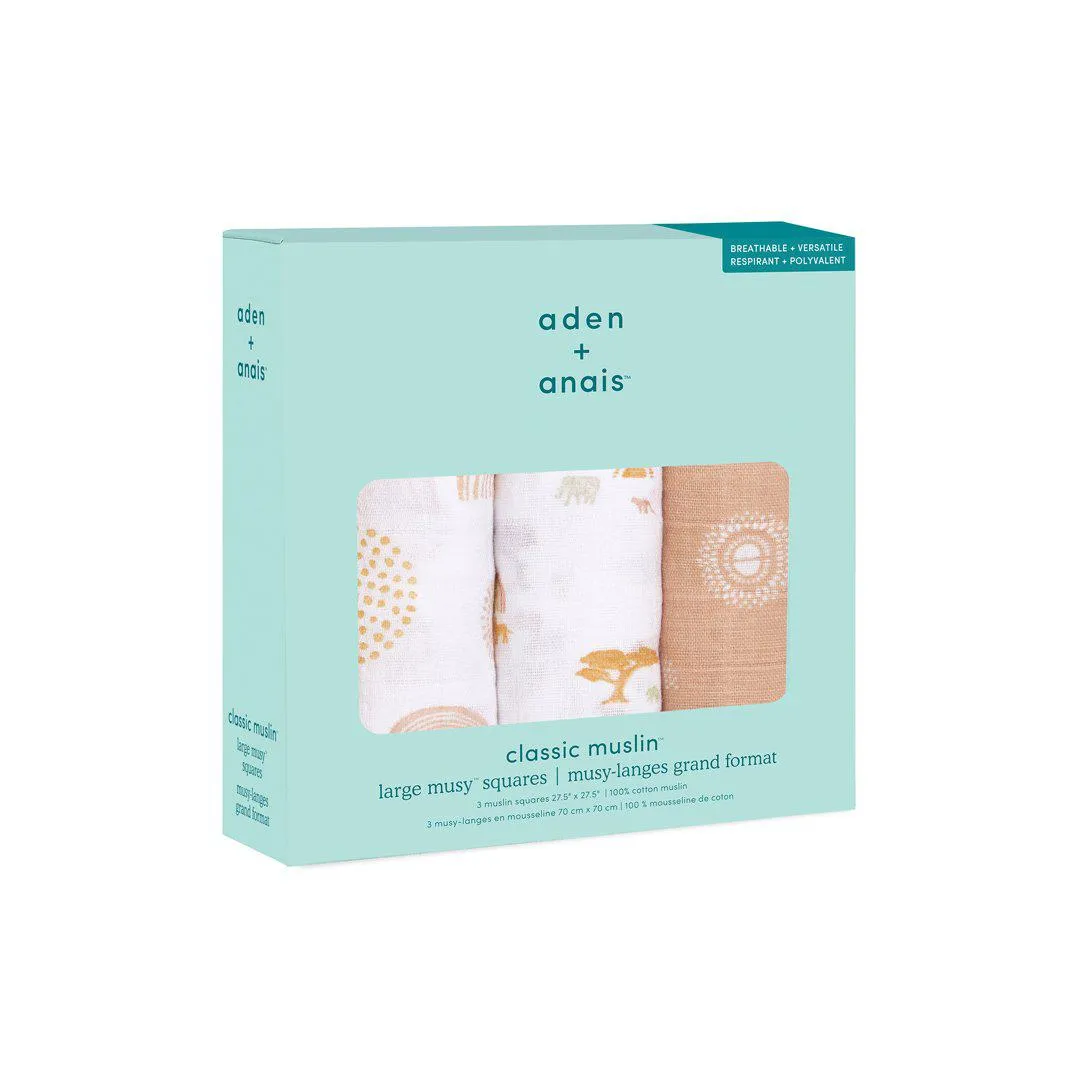 aden   anais Muslin Squares - Keep Rising - 3 Pack
