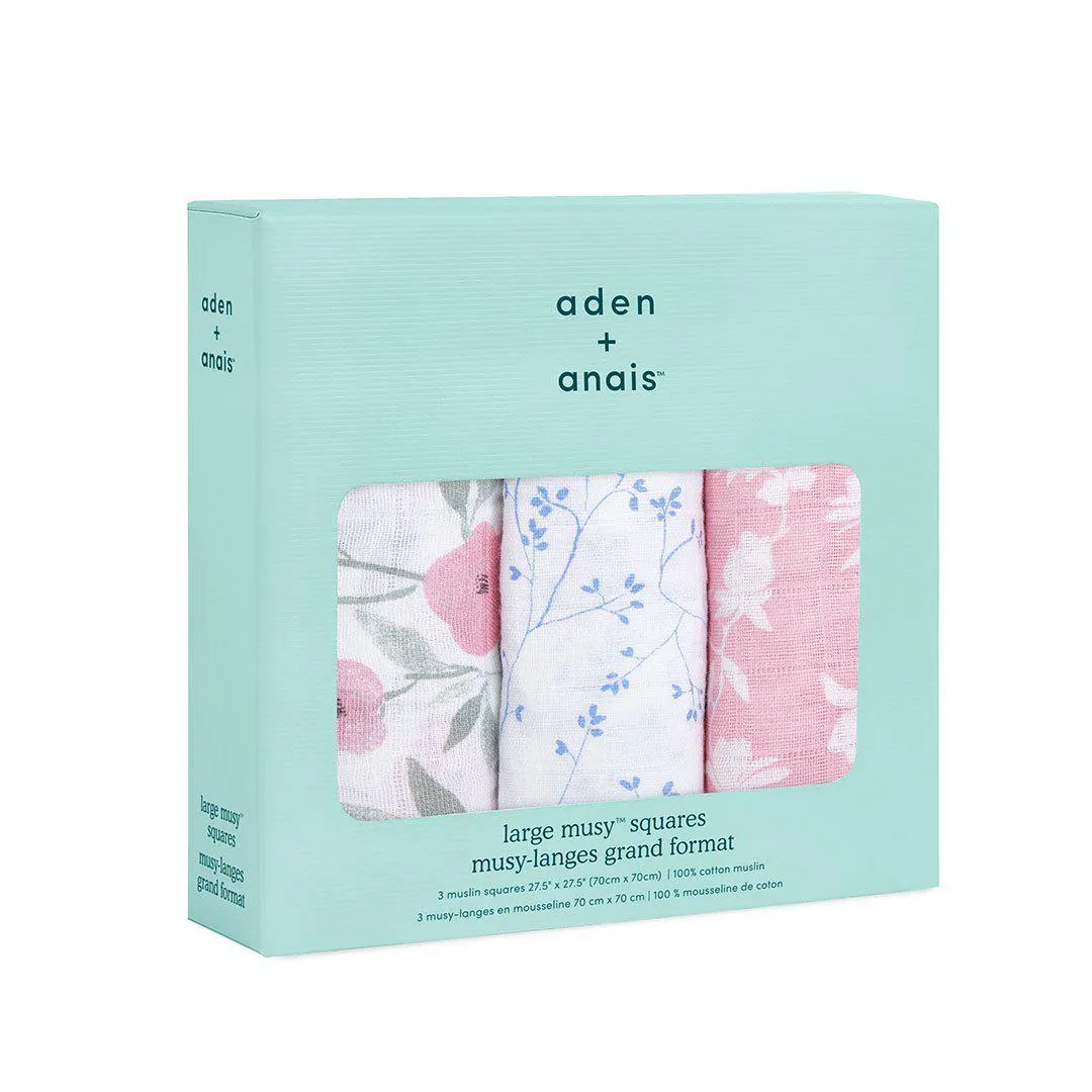 aden   anais Muslin Squares - Mon Fleur - 3 Pack