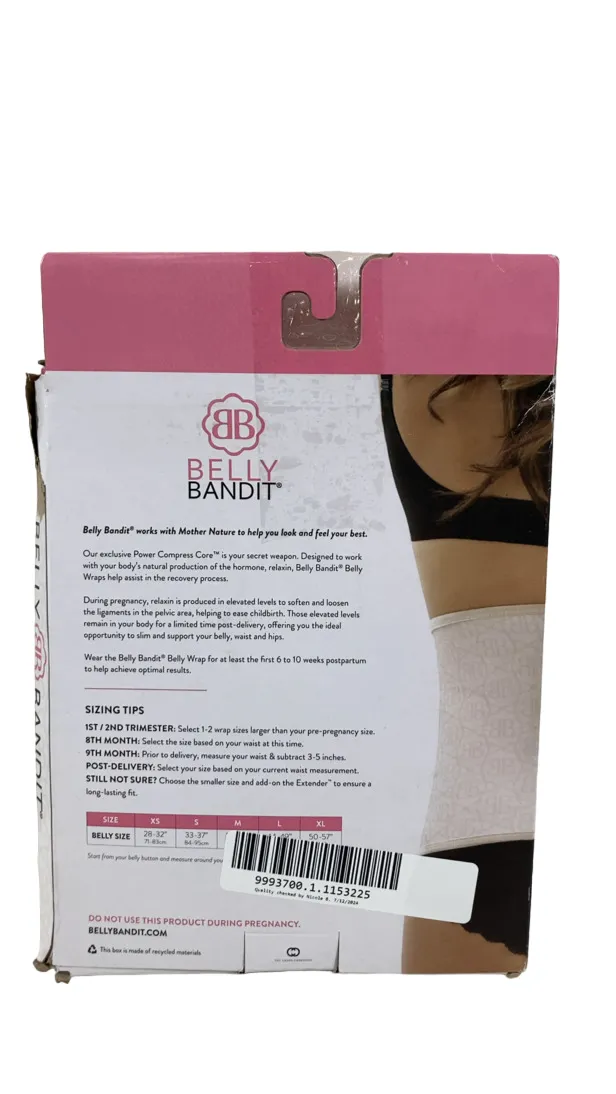 Belly Bandit Original Belly Wrap, Black, X-Small (28-32”)