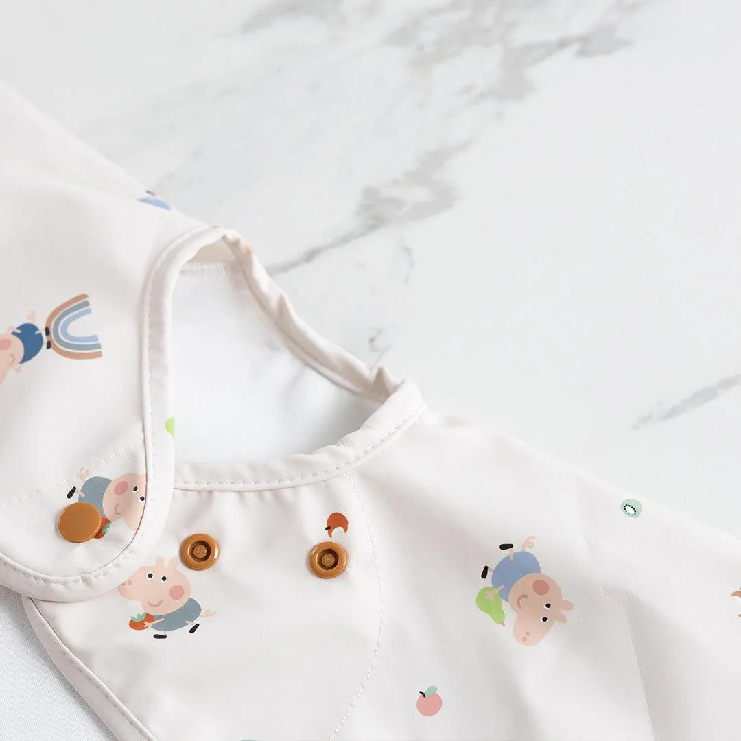 Bibado Long Sleeve Coverall Weaning Bib - George Pig