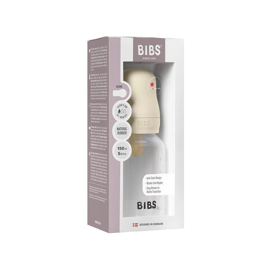 BIBS Baby Bottle Latex 1 Pack - Ivory