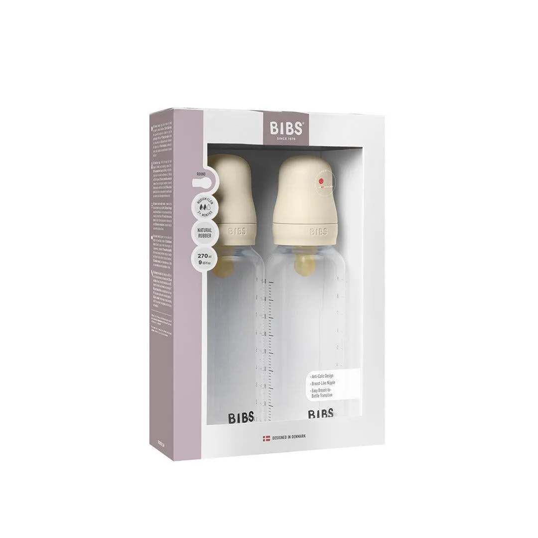 BIBS Baby Bottle Latex 2 Pack - Clear