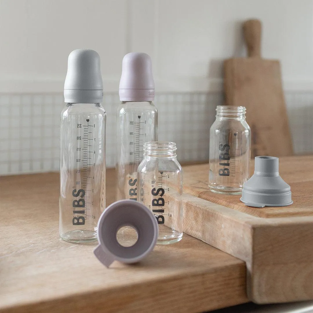 BIBS Baby Glass Bottle Complete Set - Blush