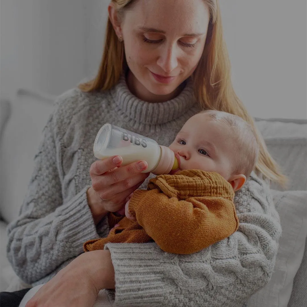 BIBS Baby Glass Bottle Complete Set - Ivory