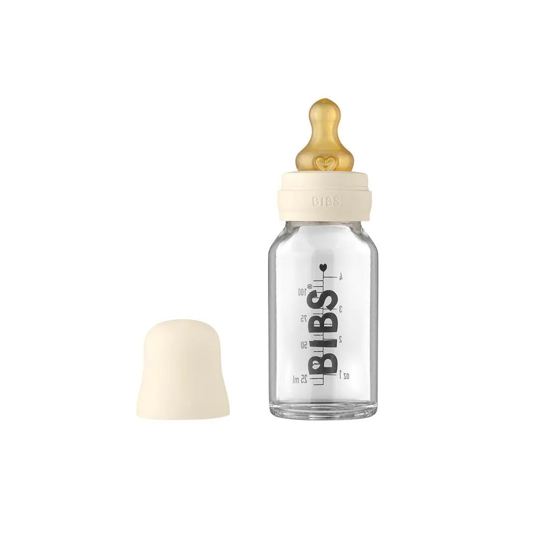 BIBS Baby Glass Bottle Complete Set - Ivory