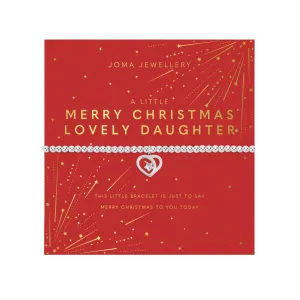 Christmas A Little 'Merry Christmas Lovely Daughter' Bracelet | Silver Plated