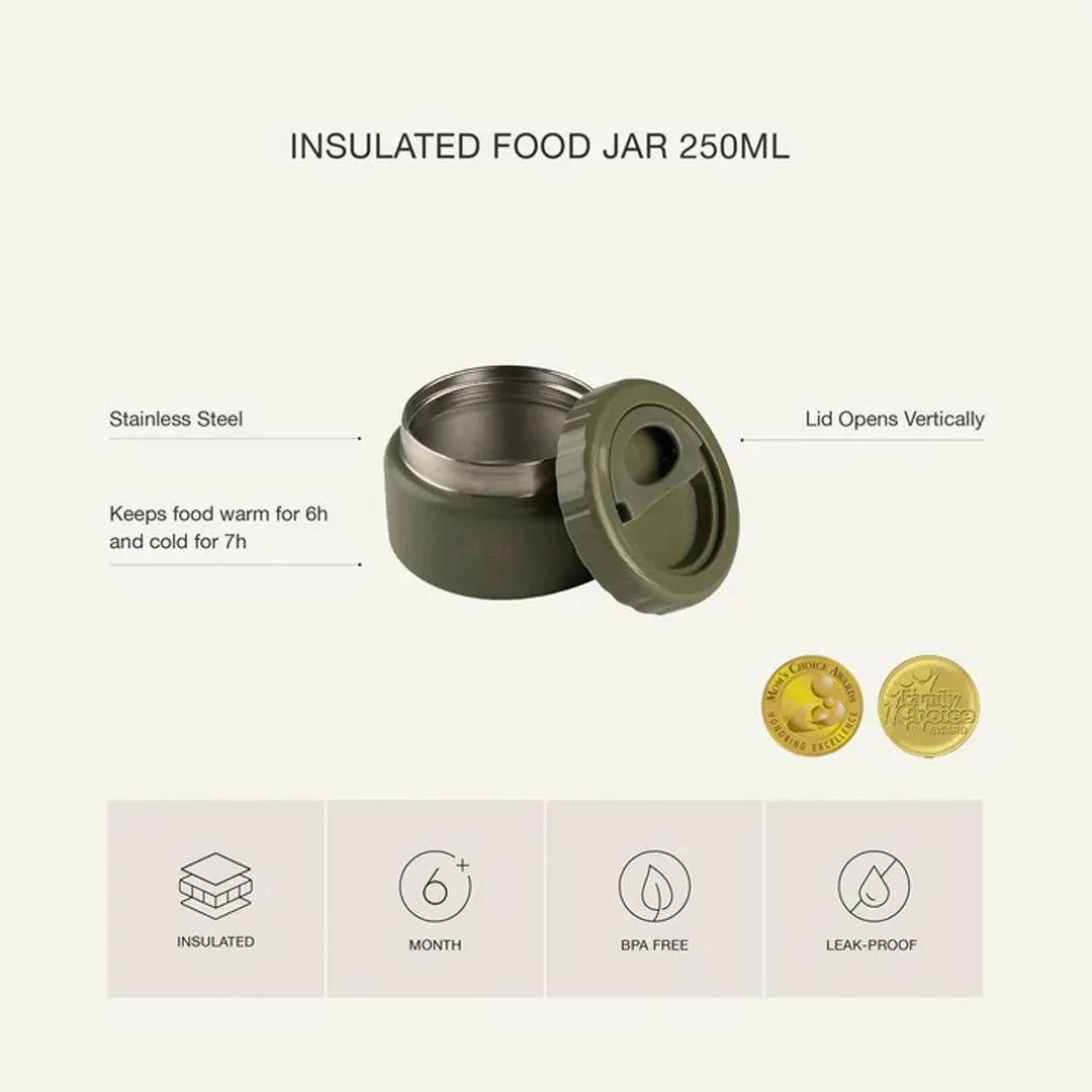 Citron Stainless Steel Insulated Food Jar - Dusty Blue