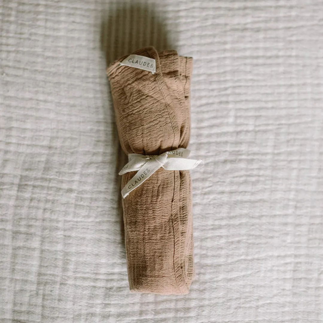 Claude & Co Organic Muslin Blanket - Soft Rust