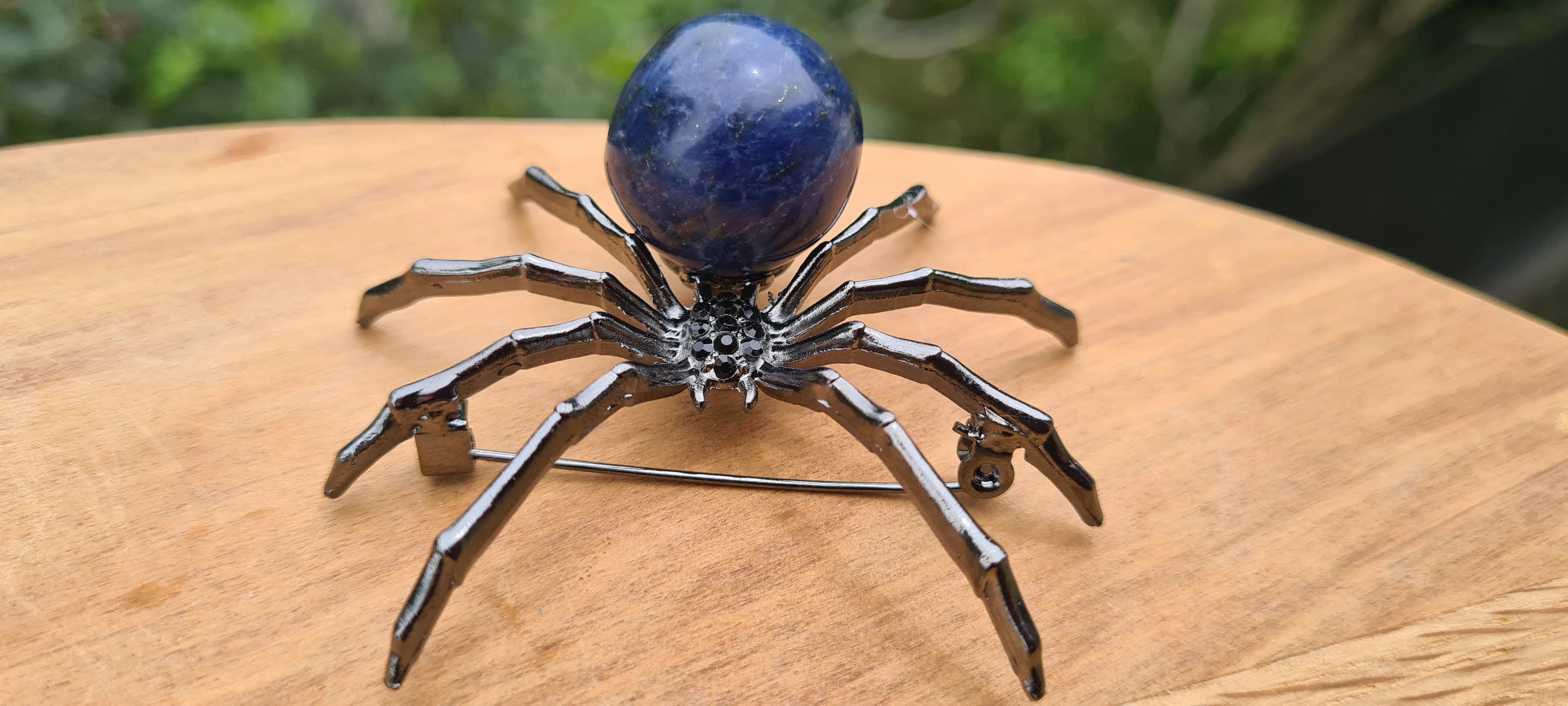 CRYSTAL SPIDER PENDANT OR BROOCH-made by me