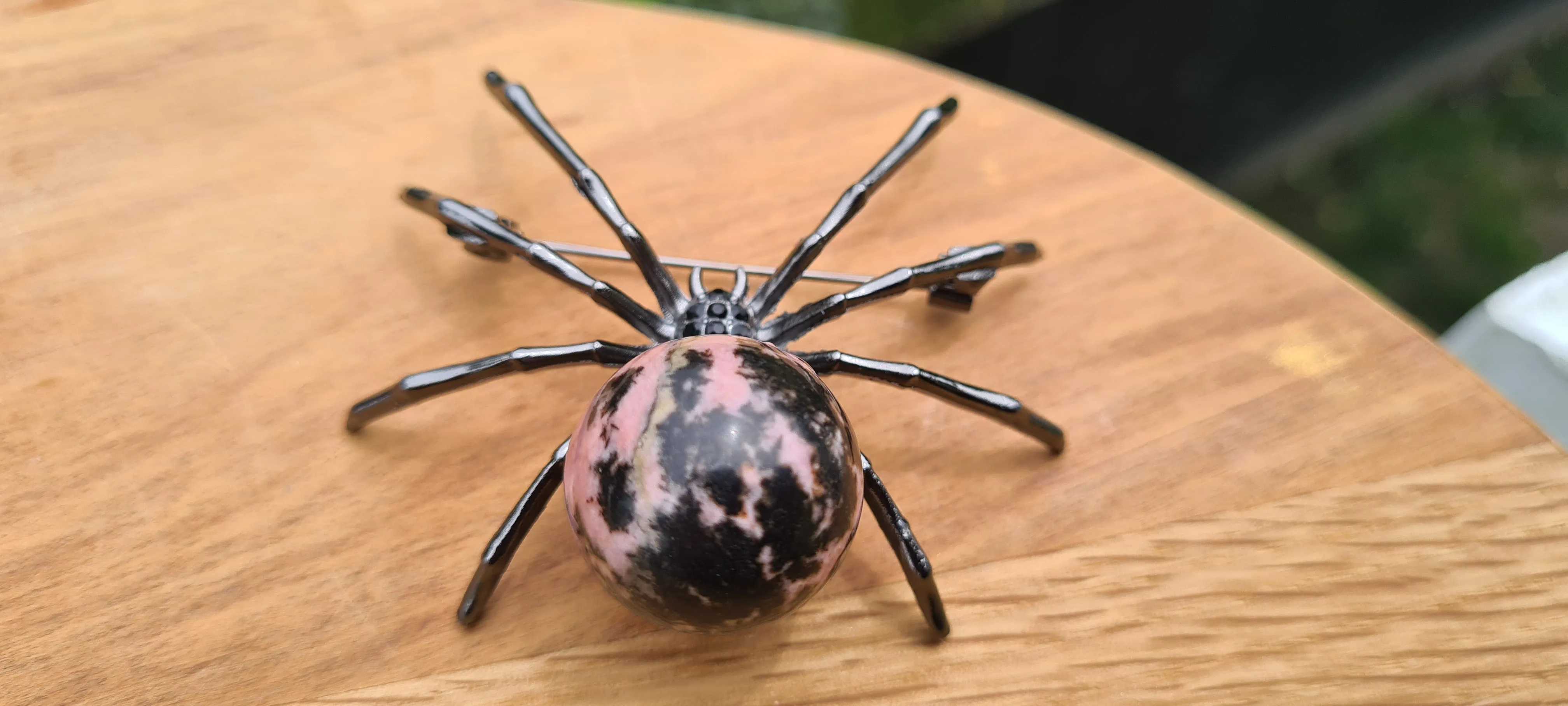 CRYSTAL SPIDER PENDANT OR BROOCH-made by me