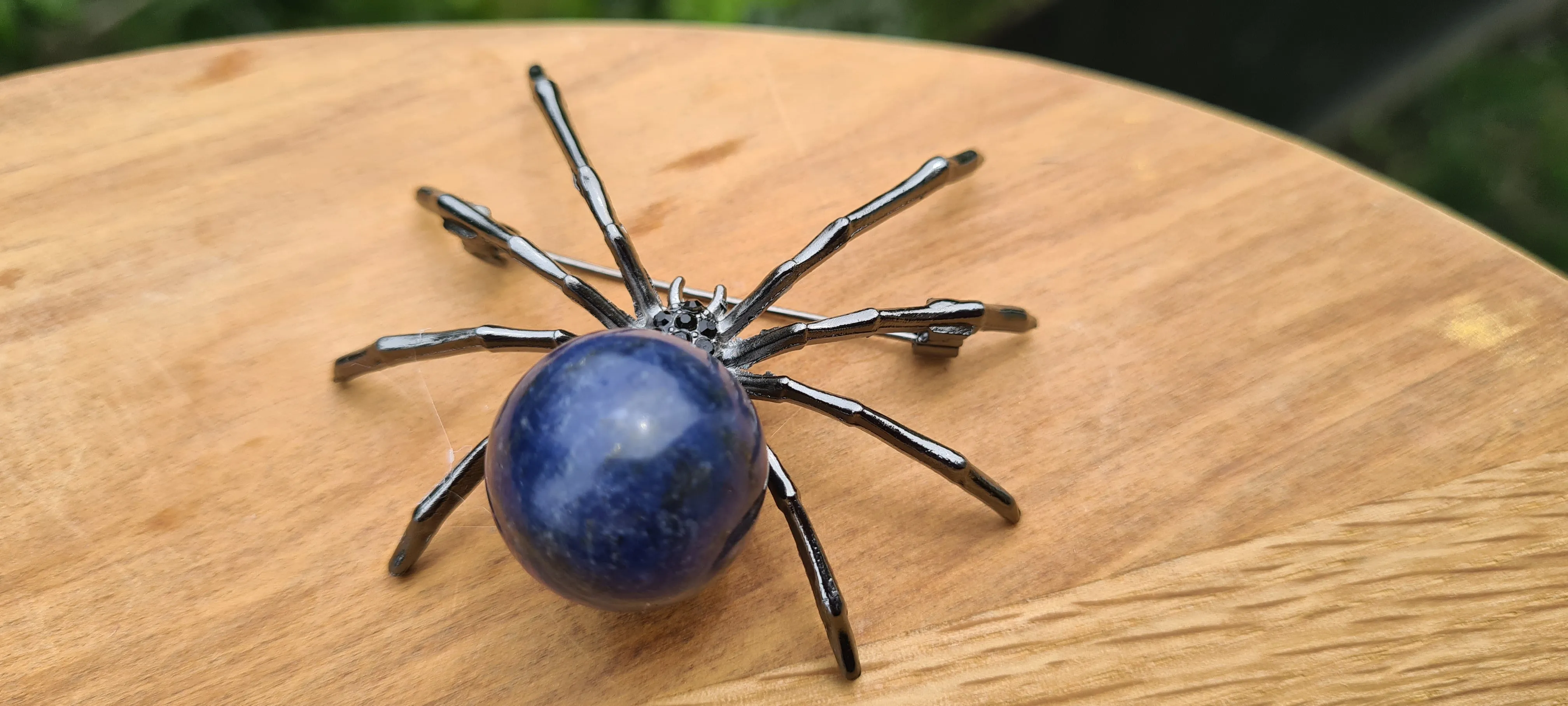 CRYSTAL SPIDER PENDANT OR BROOCH-made by me