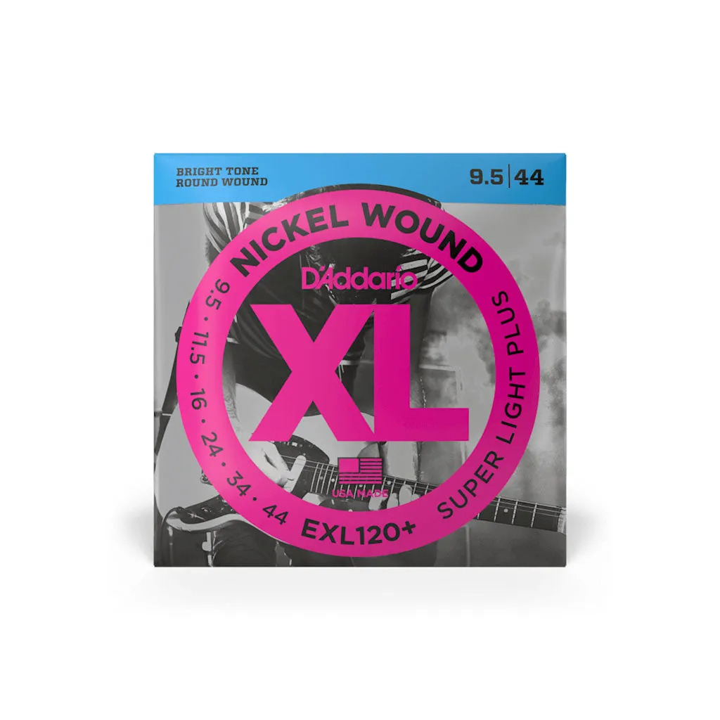 D'Addario EXL120  Nickel Wound Electric Guitar Strings 9.5-44 Super Light Plus
