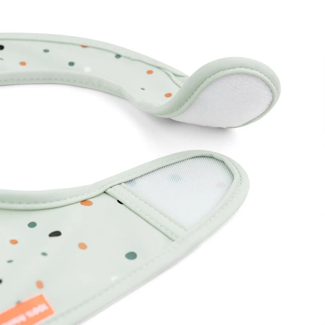 Done By Deer Bib with Velcro 2 Pack - Croco Green
