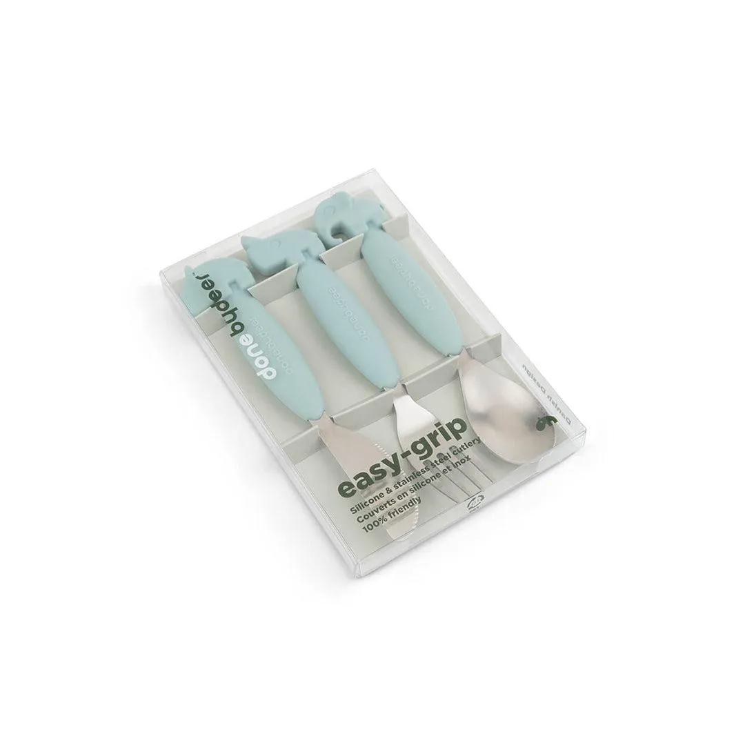 Done by Deer Easy-Grip Cutlery Set - Blue - Deer Friends
