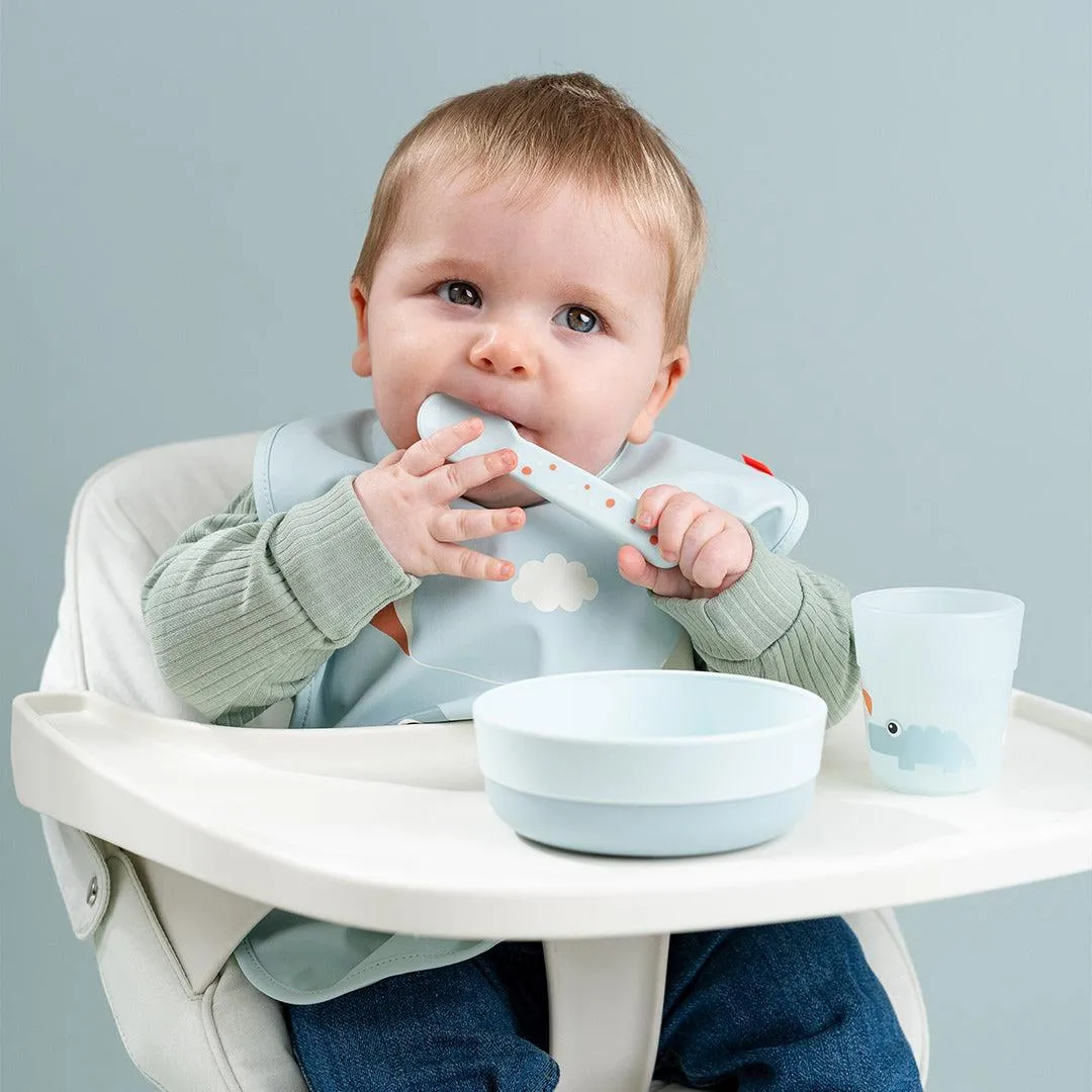 Done by Deer Foodie Easy Grip Baby Spoon - 3 Pack - Blue