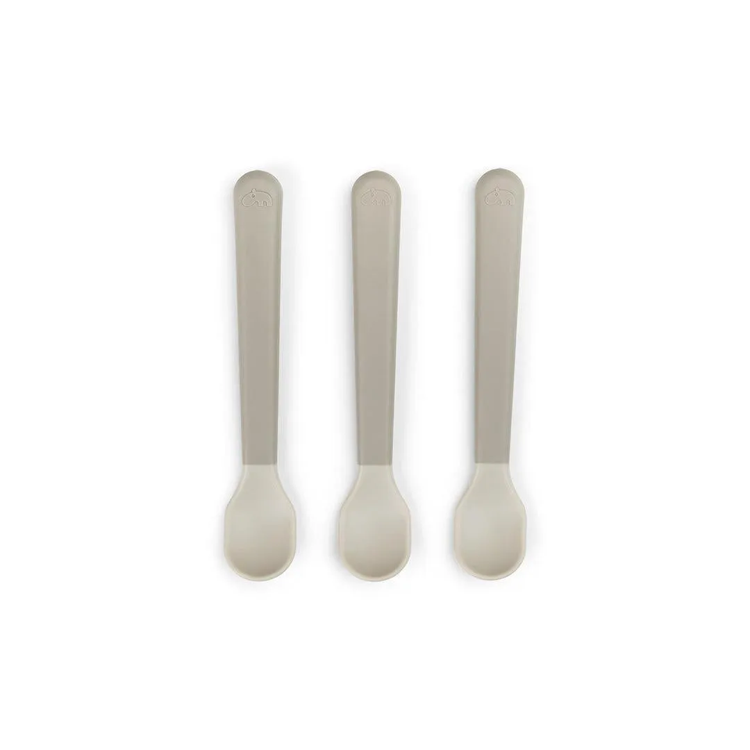 Done By Deer Foodie Easy-Grip Baby Spoon 3 Pack - Sand