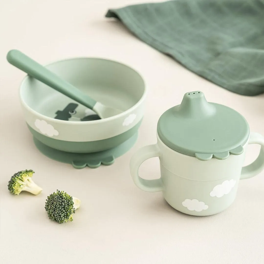 Done by Deer Foodie First Meal Set  - Green - Happy Clouds