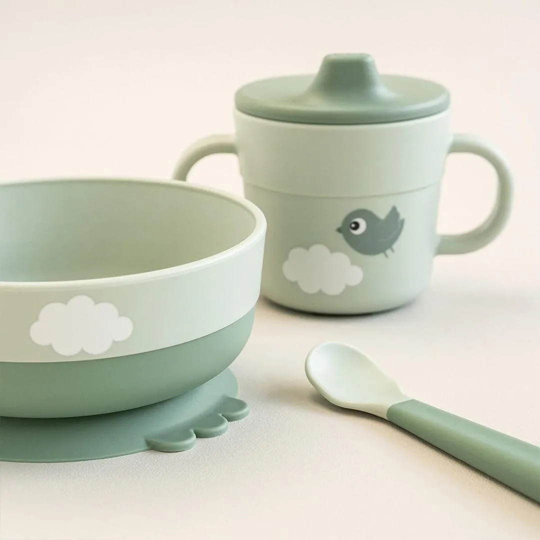 Done by Deer Foodie First Meal Set  - Green - Happy Clouds