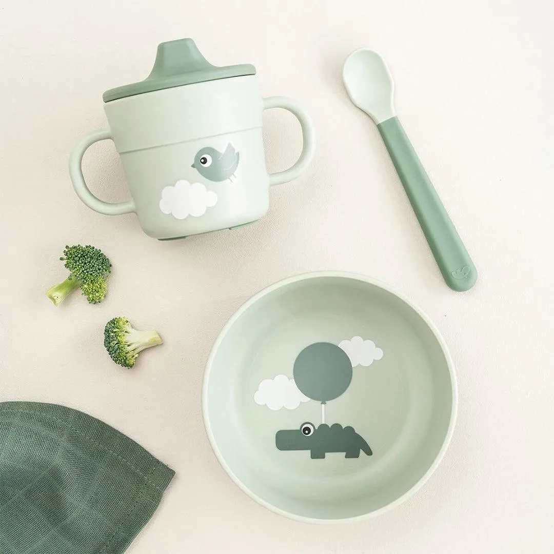 Done by Deer Foodie First Meal Set  - Green - Happy Clouds
