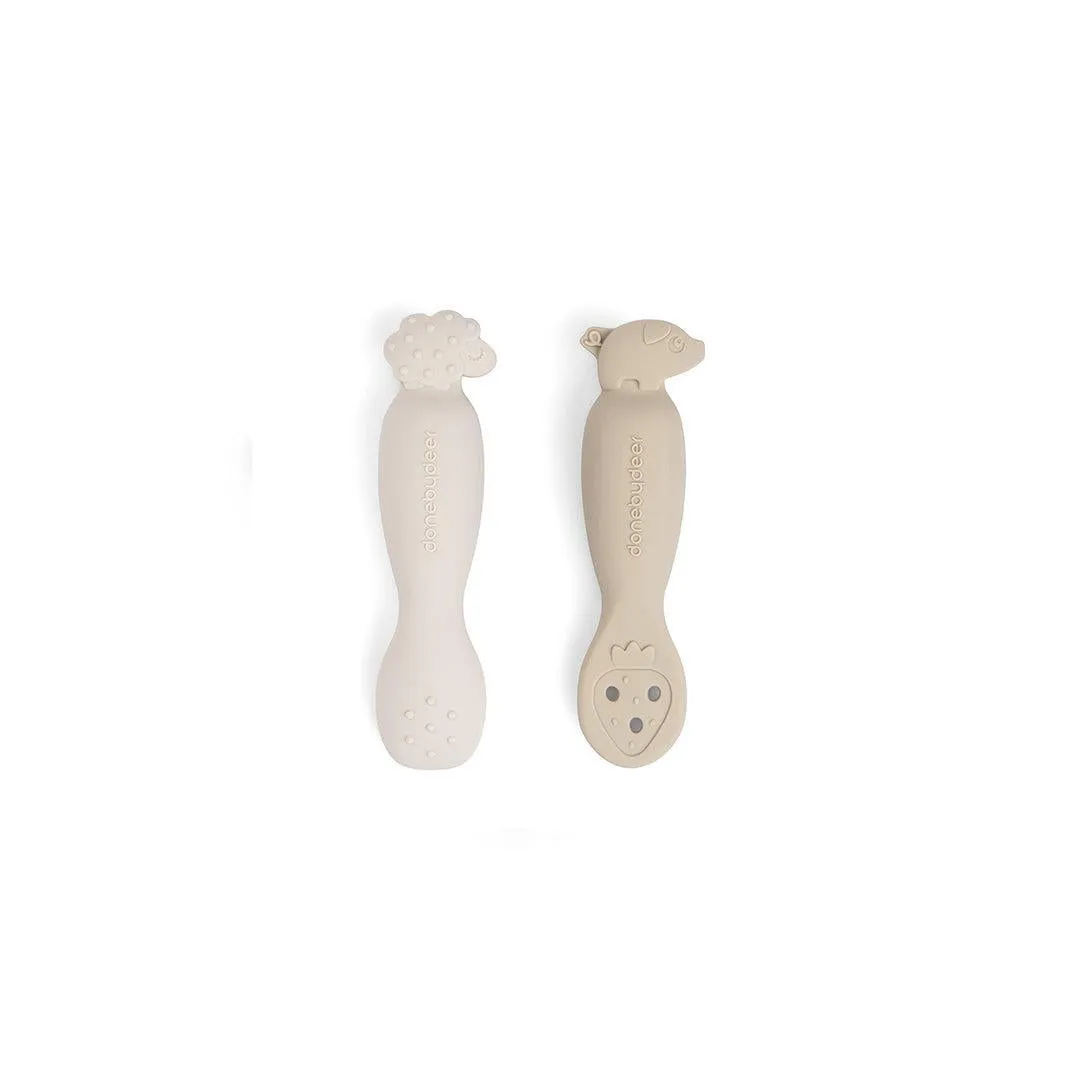 Done By Deer Learning Spoon Set - Tiny Farm Sand