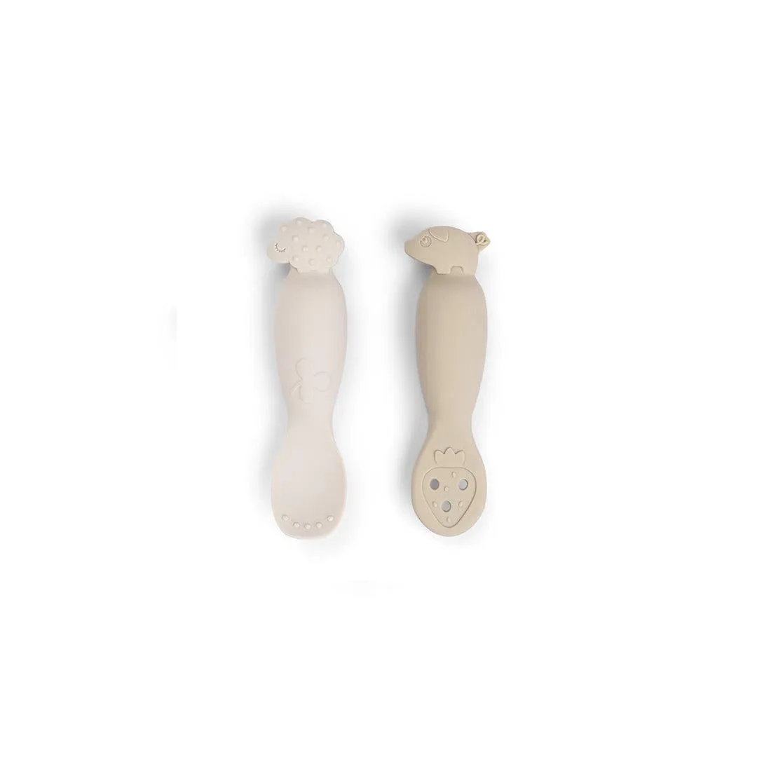 Done By Deer Learning Spoon Set - Tiny Farm Sand