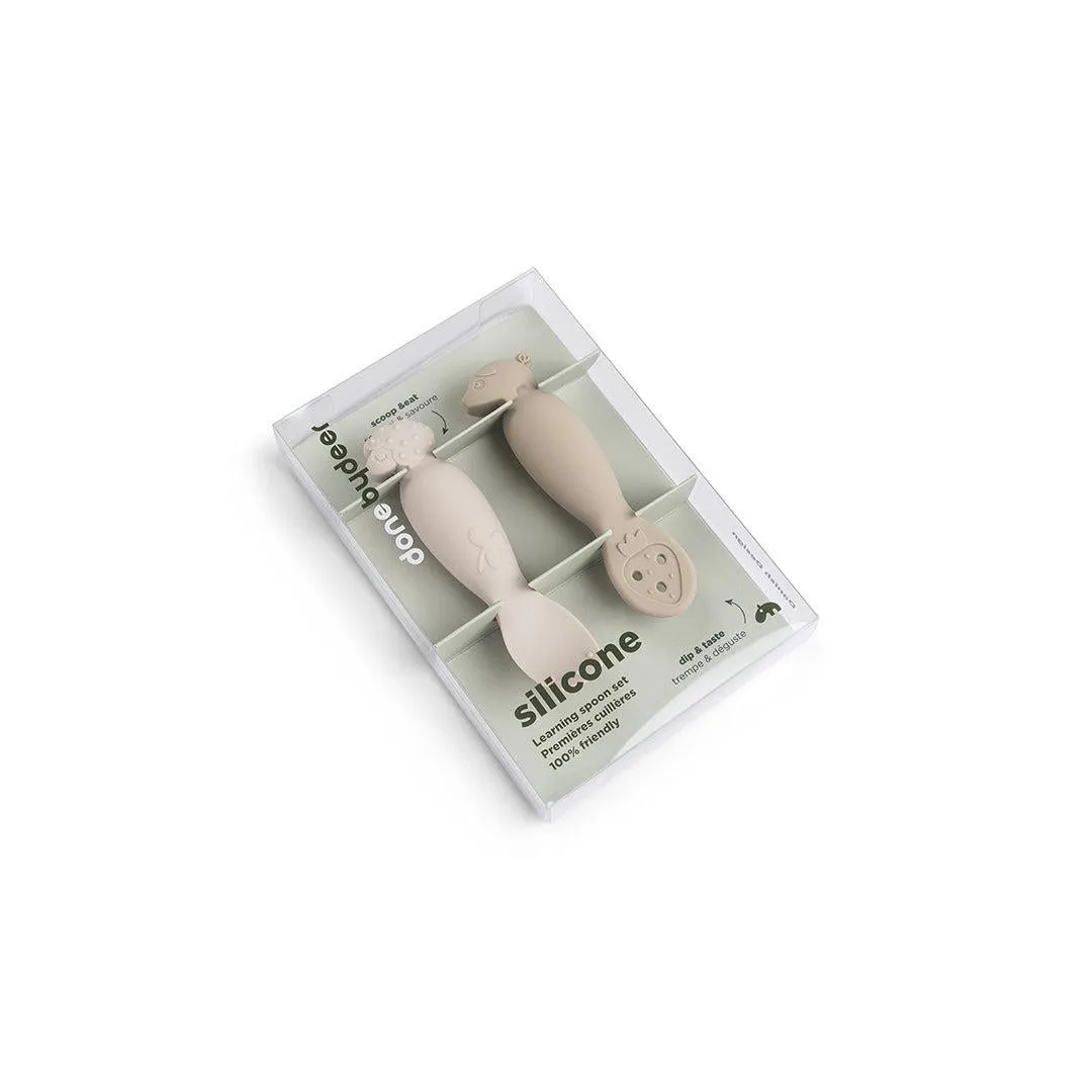 Done By Deer Learning Spoon Set - Tiny Farm Sand