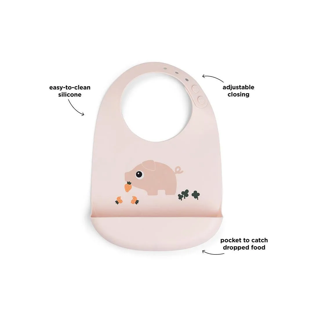 Done By Deer Silicone Bib - Pigee Powder