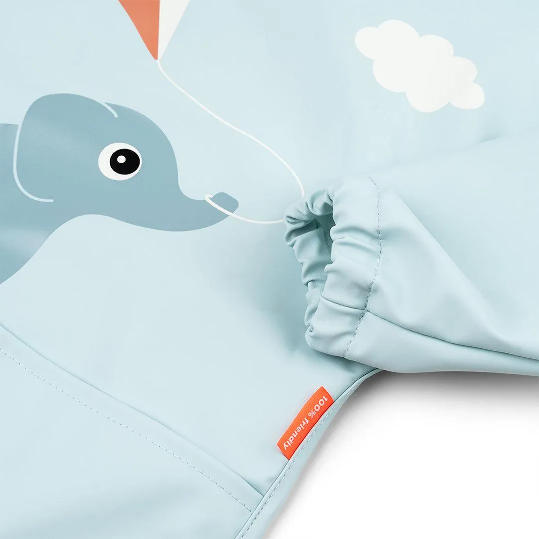 Done by Deer Sleeved Pocket Bib - Blue