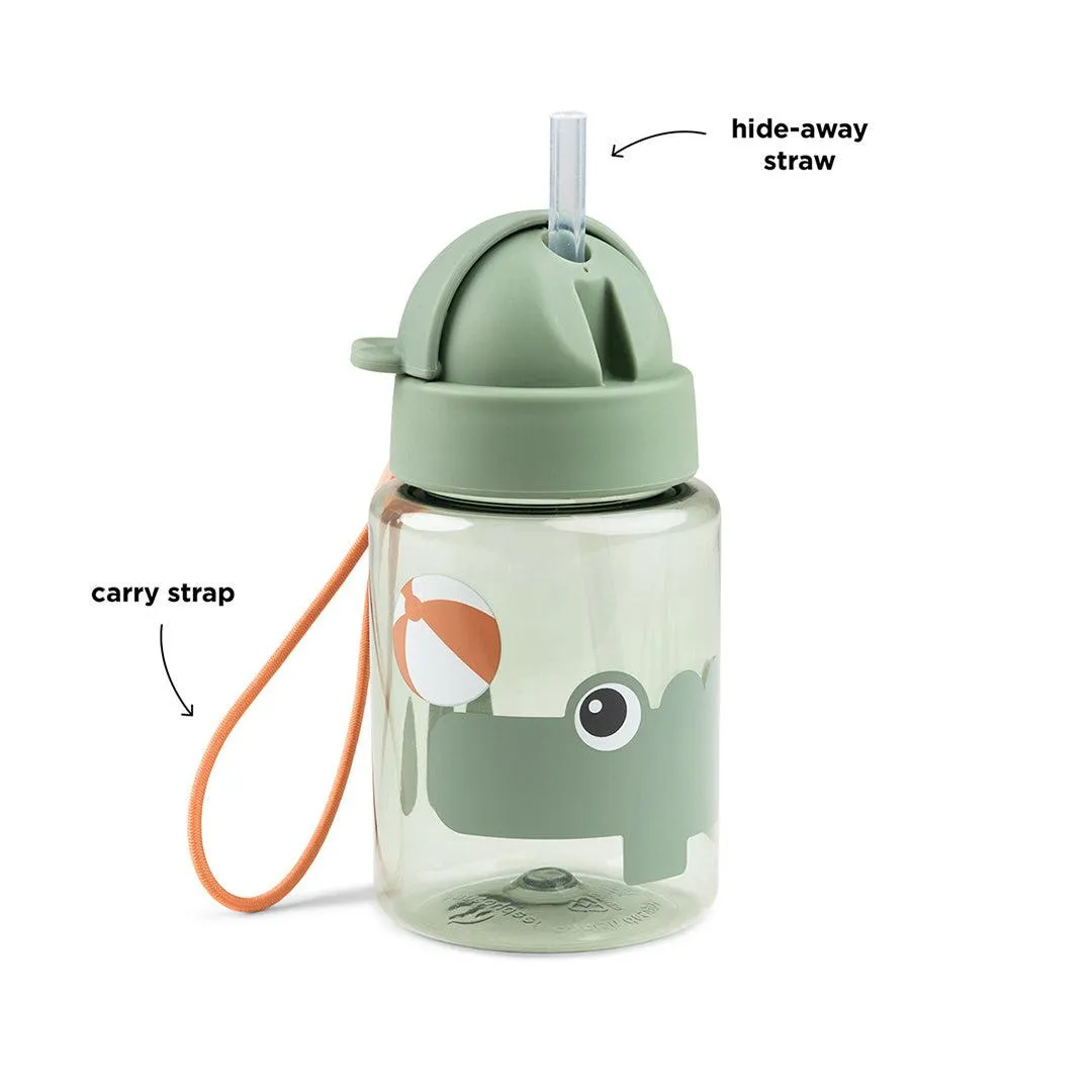 Done by Deer Straw Bottle - Green - Croco