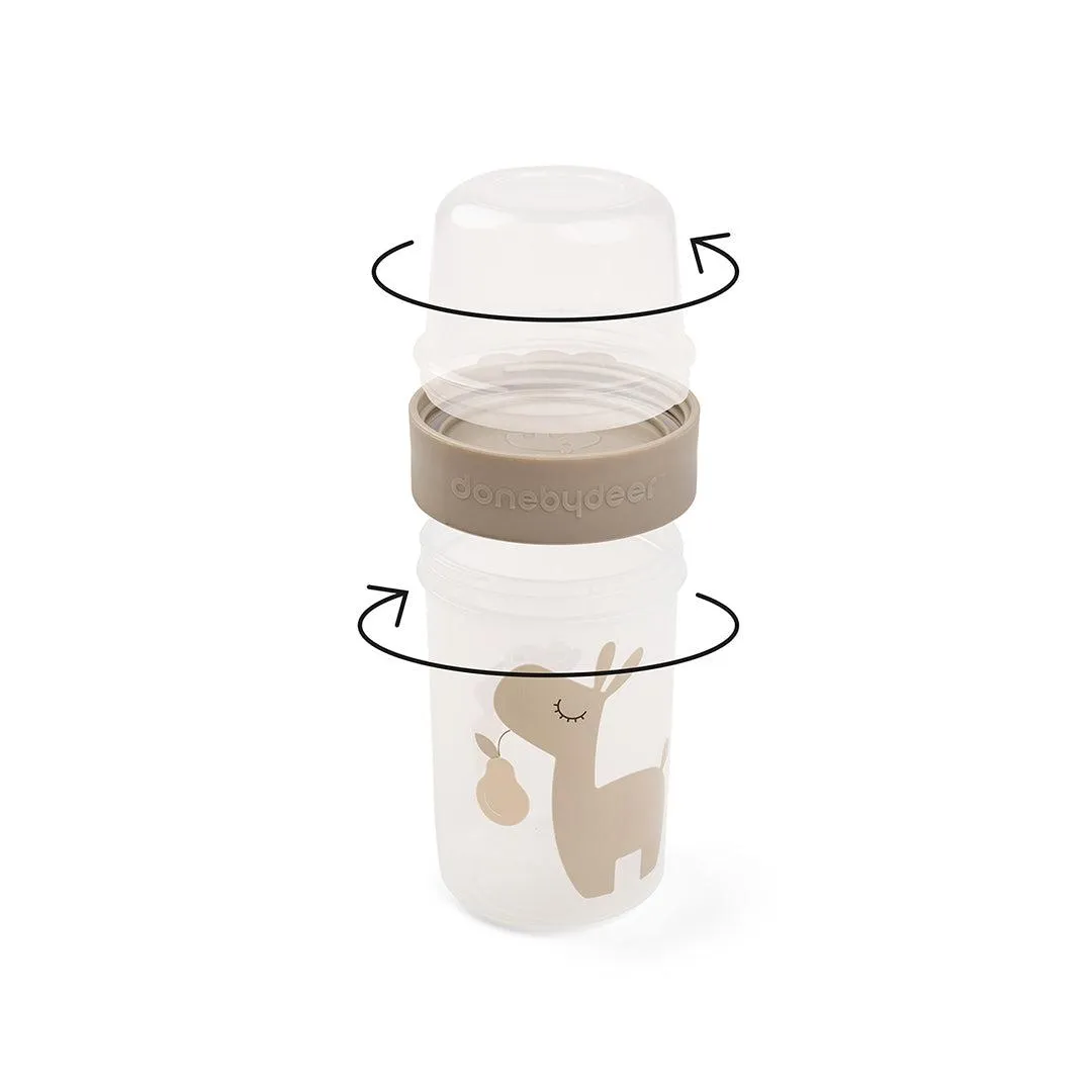 Done by Deer To Go 2-Way Snack Container - Sand - Lalee