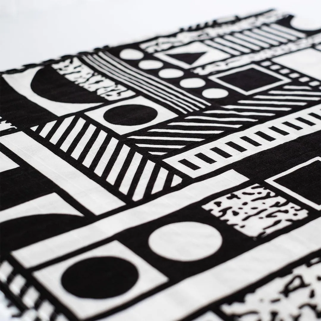 Etta Loves XL Mono Muslin - Black   White