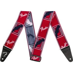 Fender WeighLess Monogram Strap - Red/White/Blue