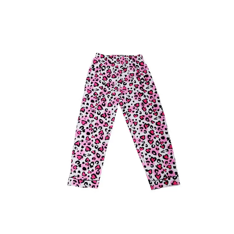 Flannel PJ Set, Love Leopard, Size 16