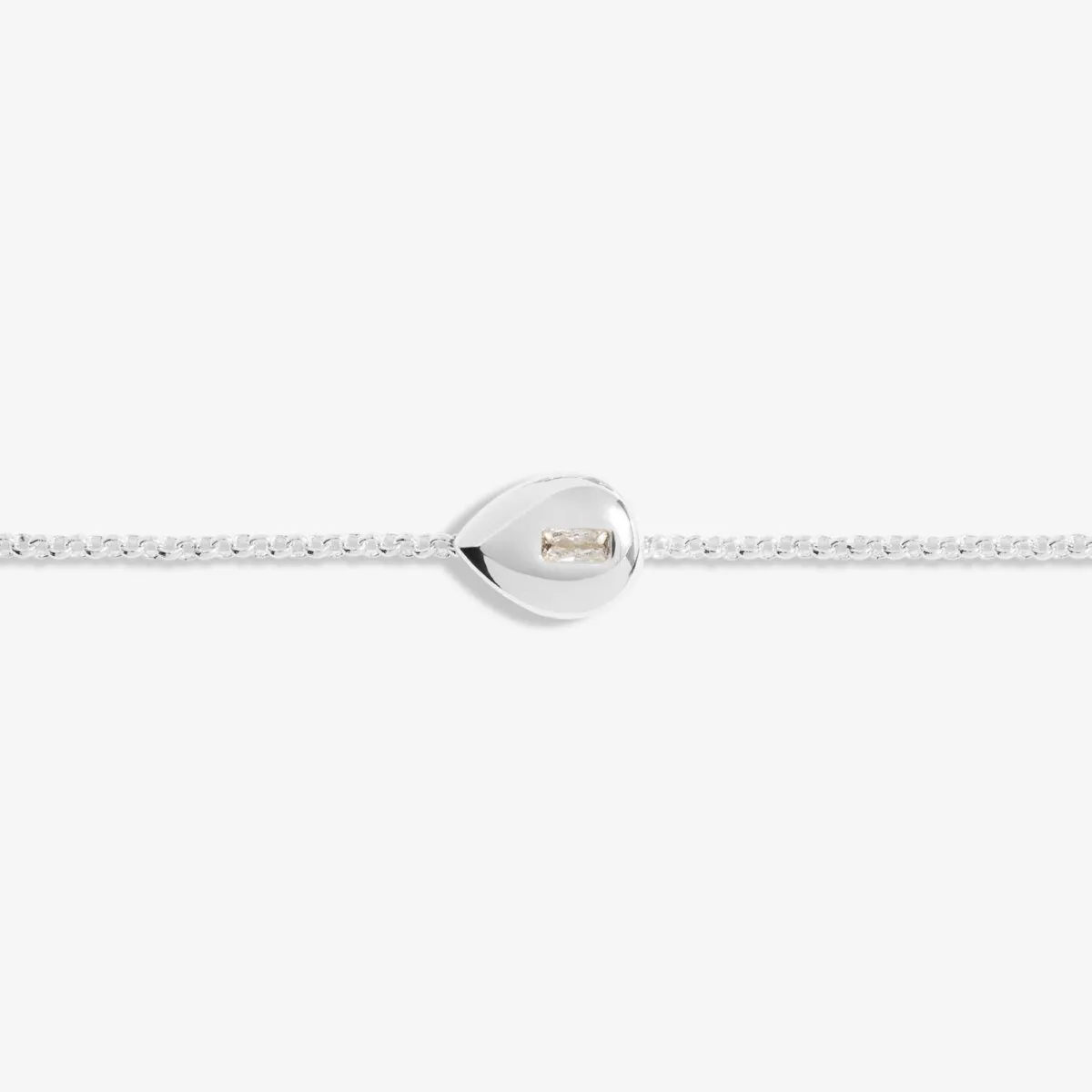Gem Glow CZ Teardrop Bracelet | Silver Plated