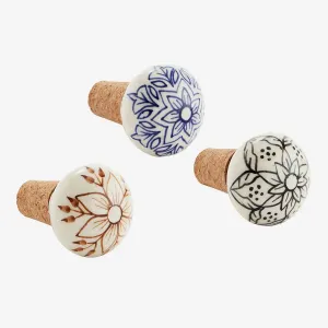 Hand Painted Stoneware Bottle Stopper