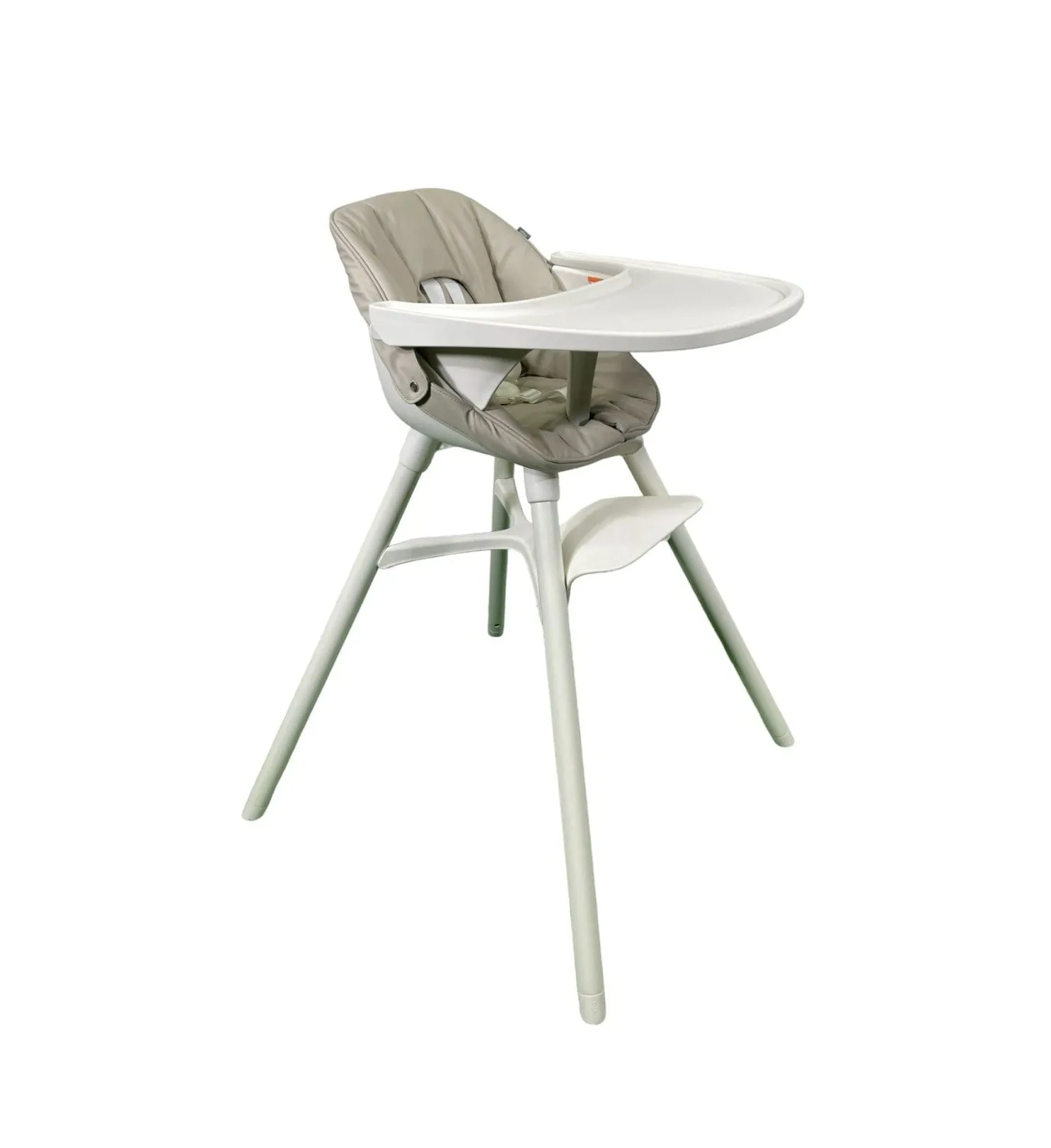 Lalo High Chair with Infant Kit, Coconut, Coconut, Leather Mono Coconut
