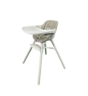 Lalo High Chair with Infant Kit, Coconut, Coconut, Leather Mono Coconut