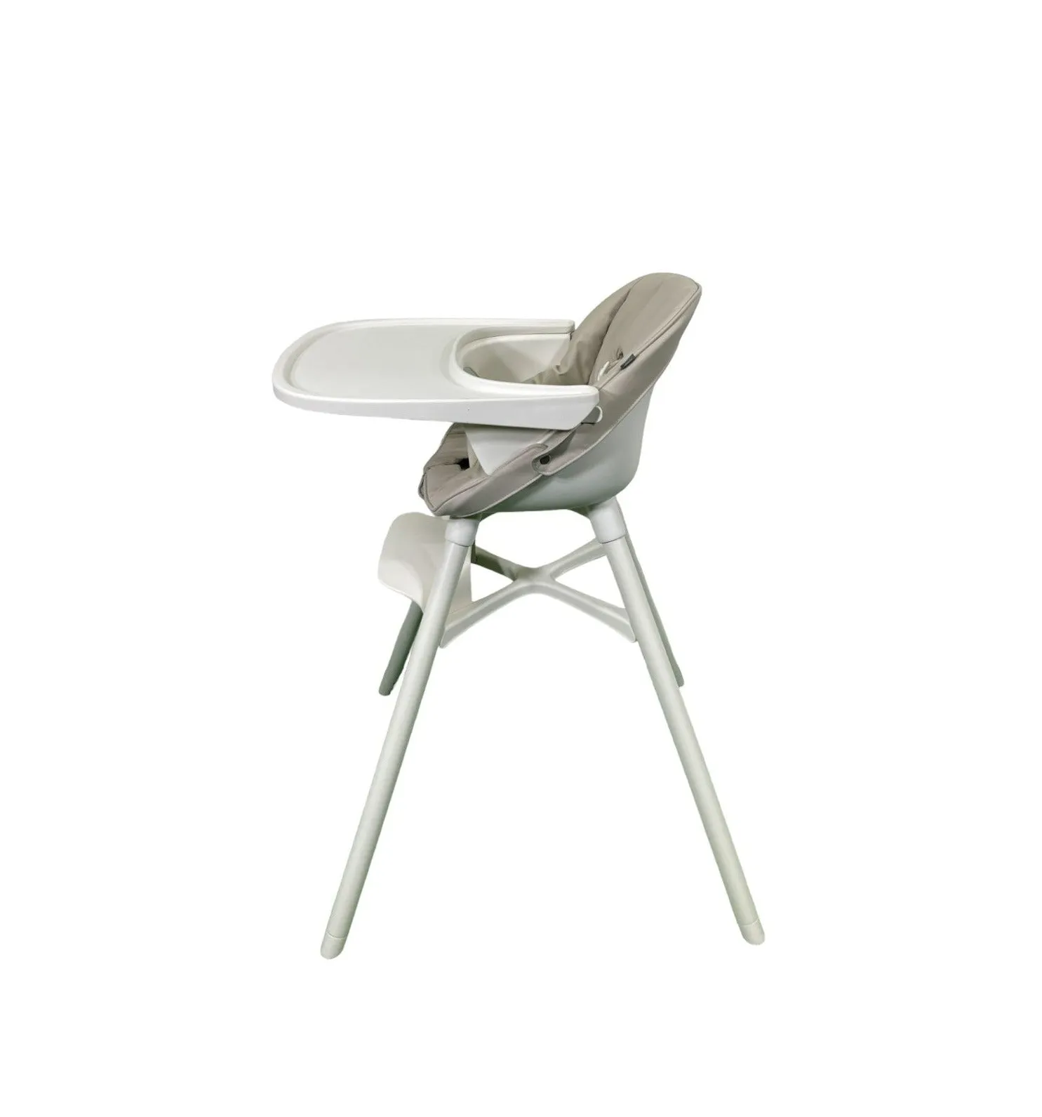 Lalo High Chair with Infant Kit, Coconut, Coconut, Leather Mono Coconut