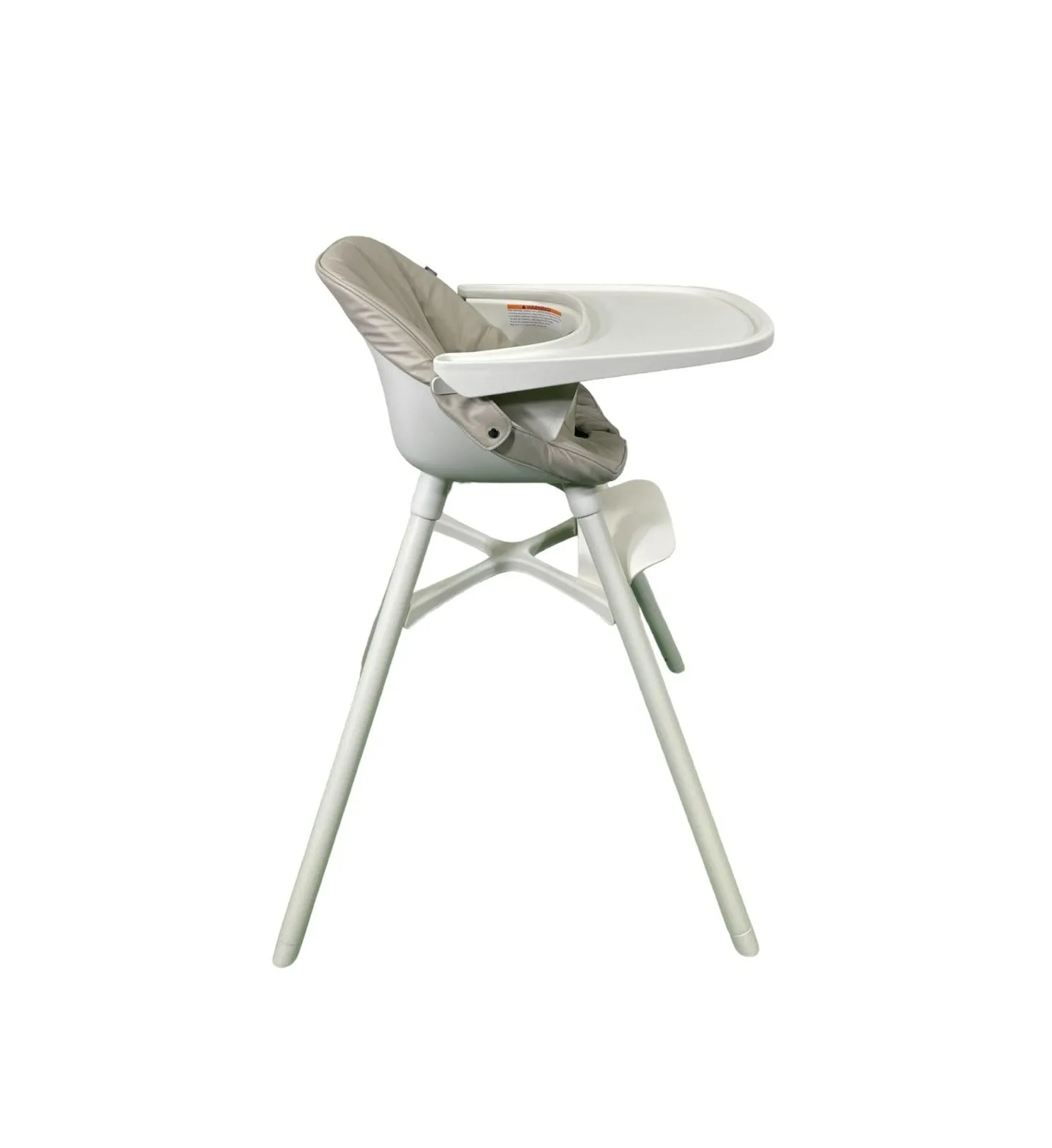 Lalo High Chair with Infant Kit, Coconut, Coconut, Leather Mono Coconut