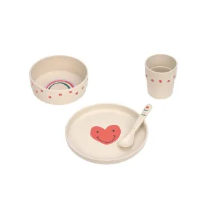Lassig Cellulose Dish Set - Happy Rascals - Lavender - Smile Heart