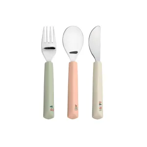 Lassig Cutlery with Silicone Handle - Happy Fruits - Cherry