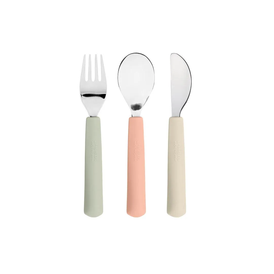 Lassig Cutlery with Silicone Handle - Happy Fruits - Cherry