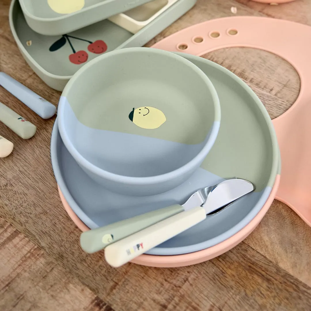 Lassig Cutlery with Silicone Handle - Happy Fruits - Lemon