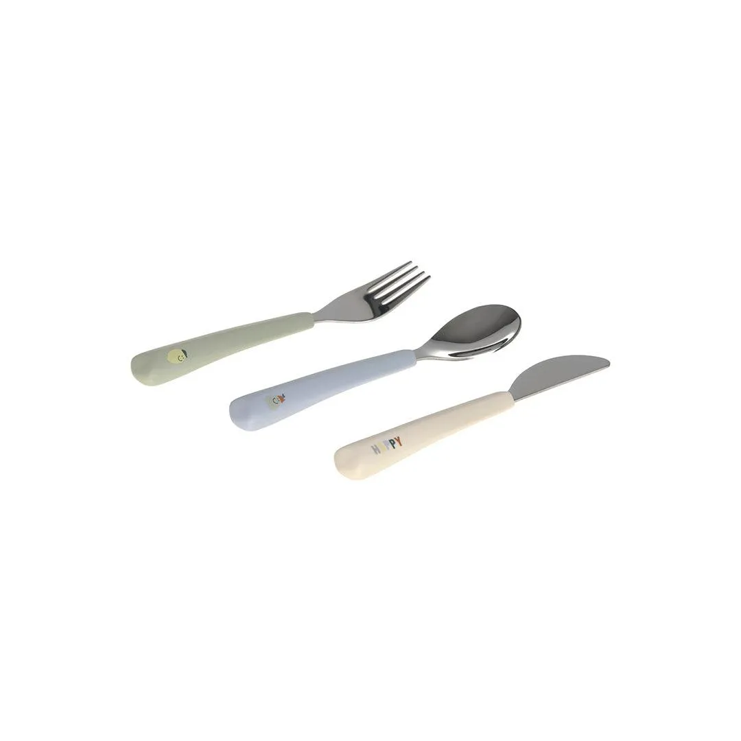 Lassig Cutlery with Silicone Handle - Happy Fruits - Lemon