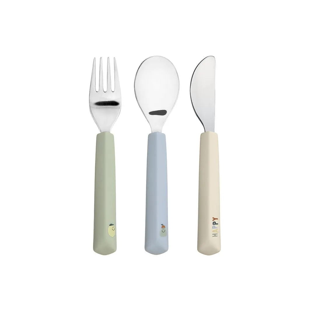 Lassig Cutlery with Silicone Handle - Happy Fruits - Lemon