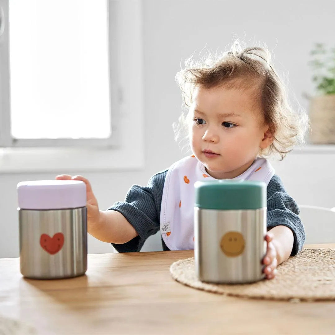 Lassig Food Jar - Happy Rascals - Hearts Lavender