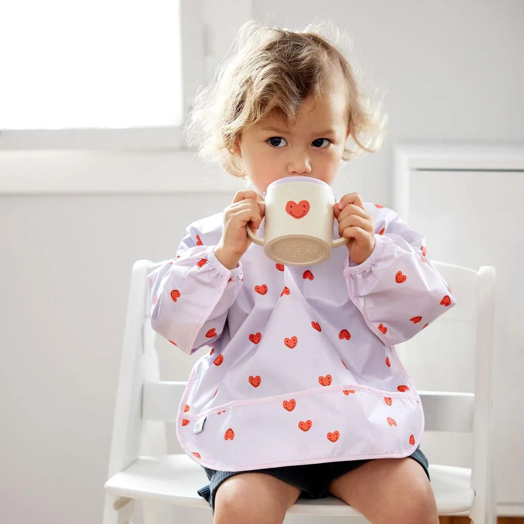 Lassig Long Sleeve Bibs 2pcs - Happy Rascals - Heart Lavender