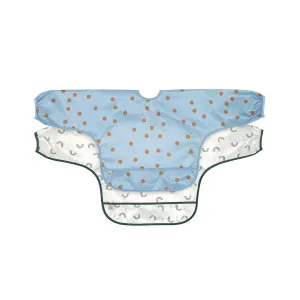 Lassig Long Sleeve Bibs 2pcs - Happy Rascals - Smile Sky Blue